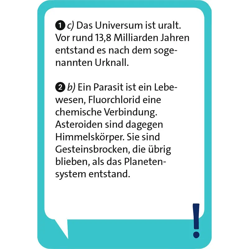 Kartenspiel "Pocket Quiz Junior Weltraum"