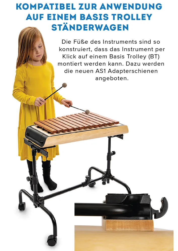 SONOR SMART Metallophon, Sopran c2-a3 + fis2, b2, fis3, mit Schlägel, zum Stapeln, SSM 10 DE