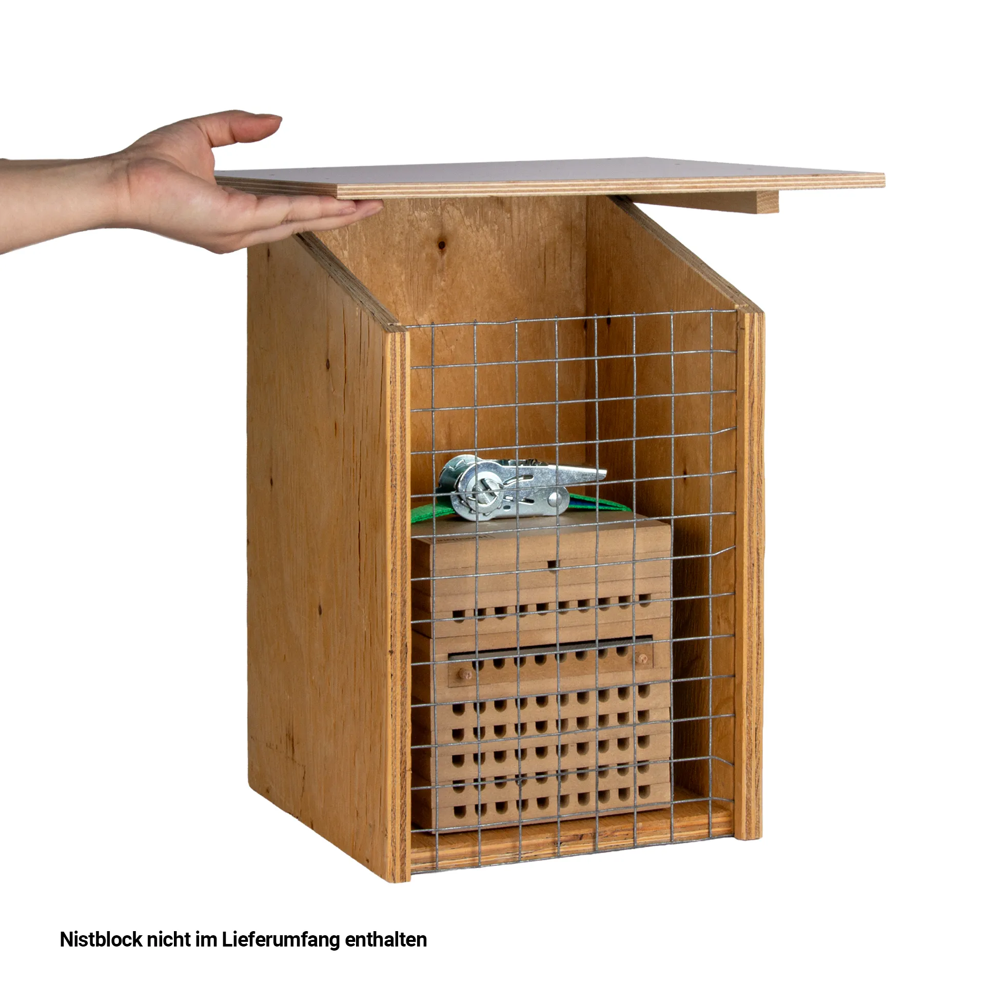 Schutzhaus für pädagogischen Nistblock
