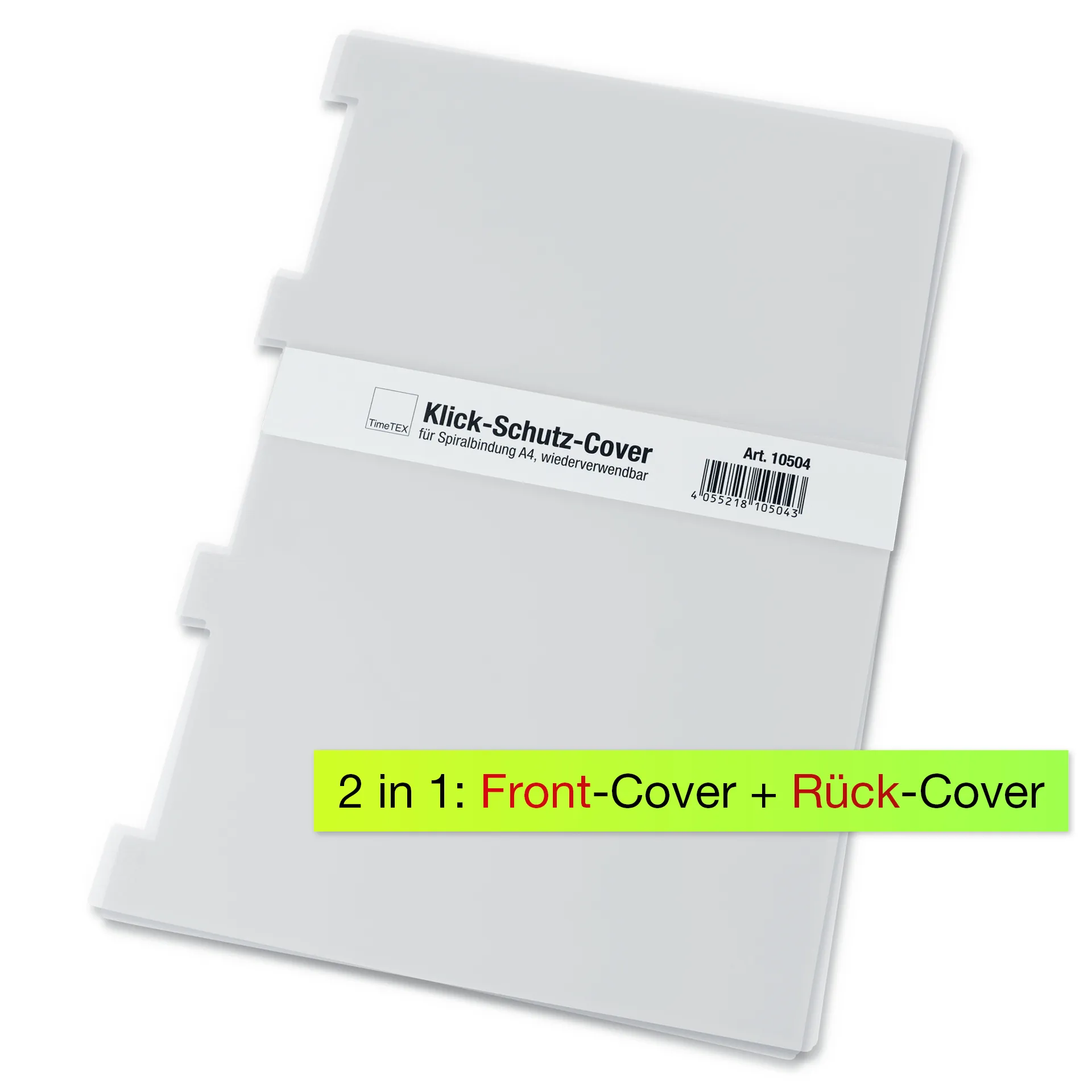 Klick-Schutz-Cover für Spiralbindung A4, wiederverwendbar