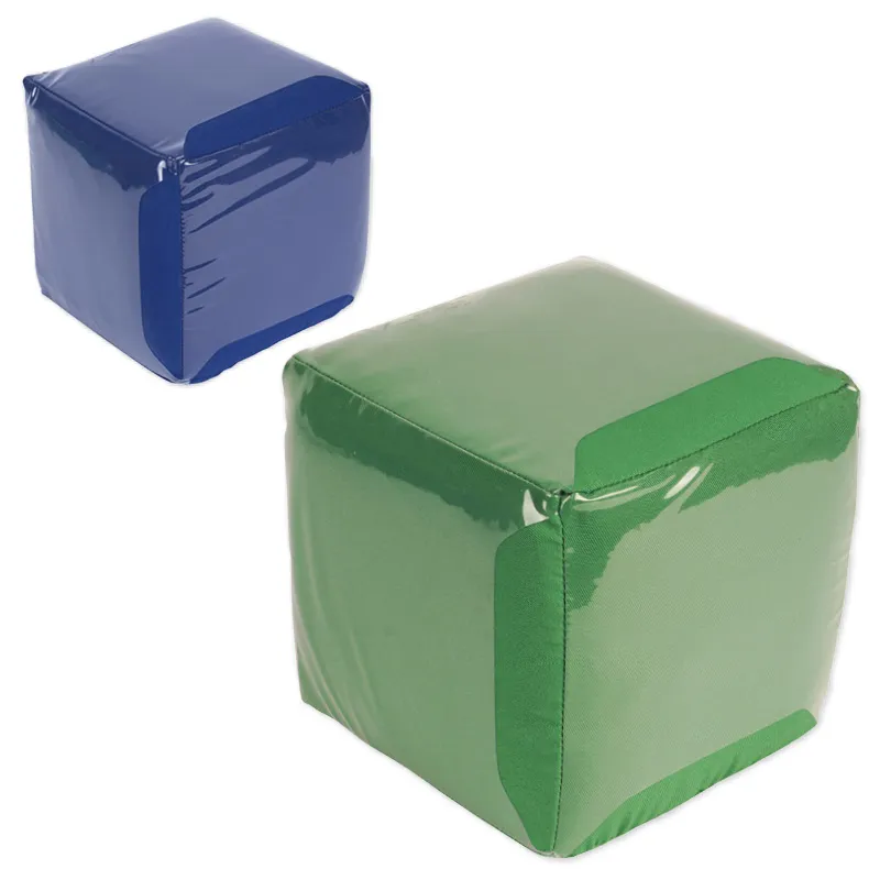 Blanco dobbelsteen met insteekhoes eenkleurig, 15 cm