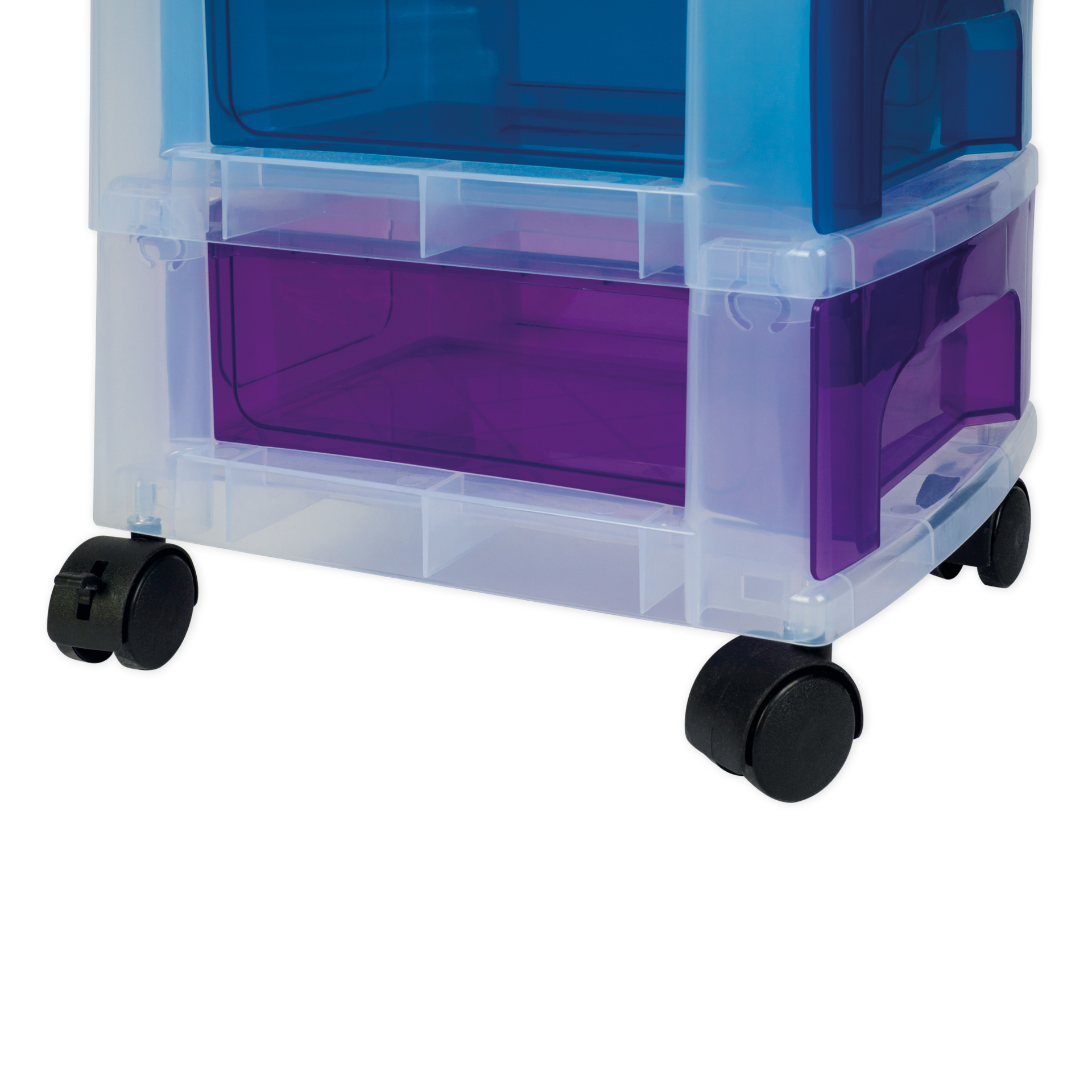 TimeTEX Schubladen-Box "Regenbogen", 6-farbig mit 4 Lenkrollen