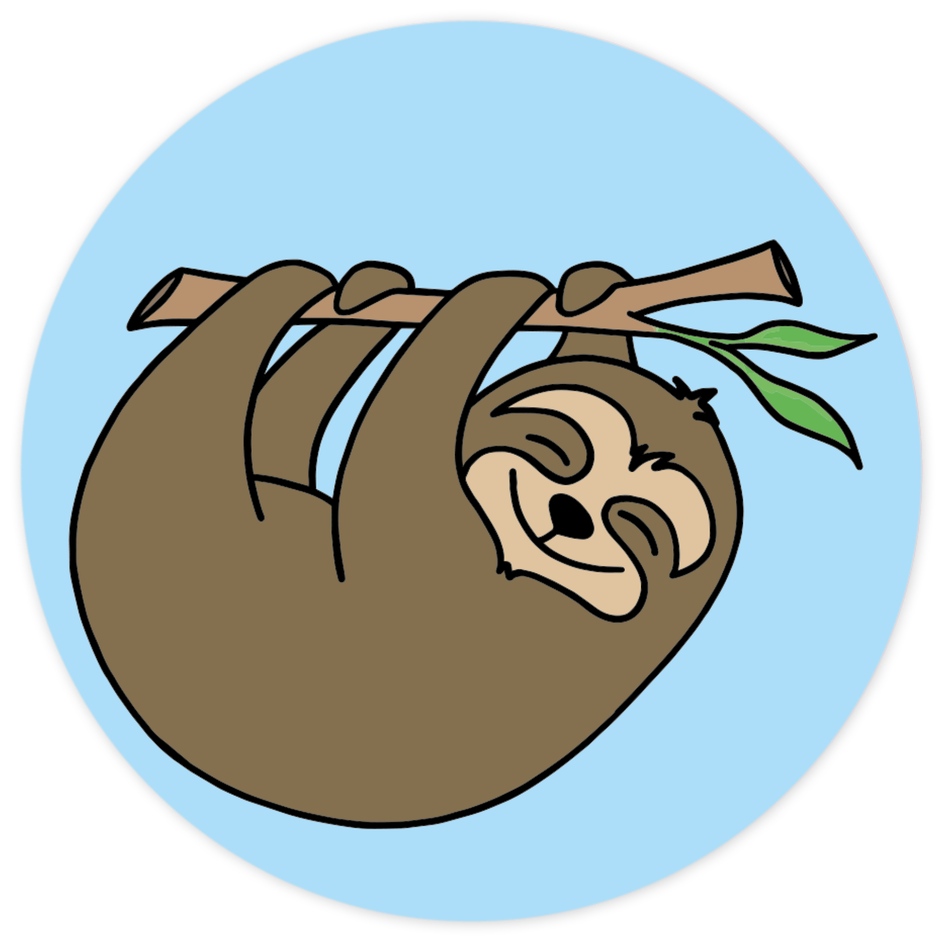 Roskilde klistermærker "Sloth" i dispenseræske, 500 stk