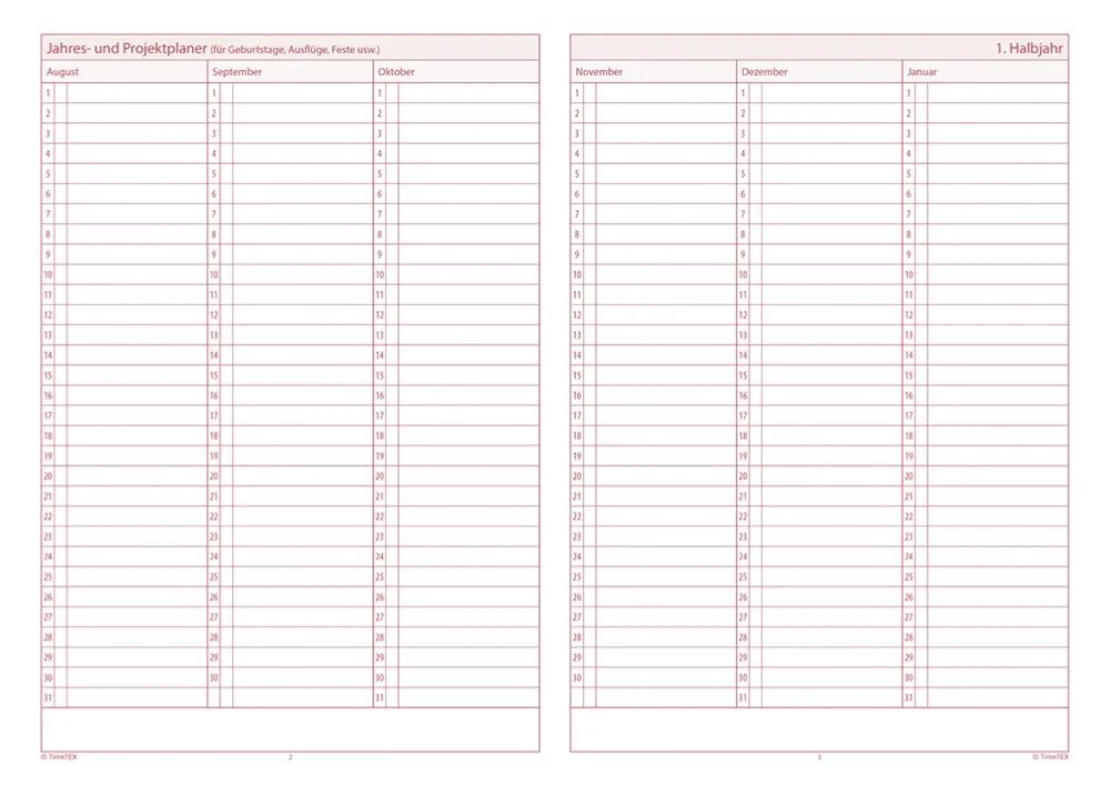 TimeTEX Grupp dagbok A4