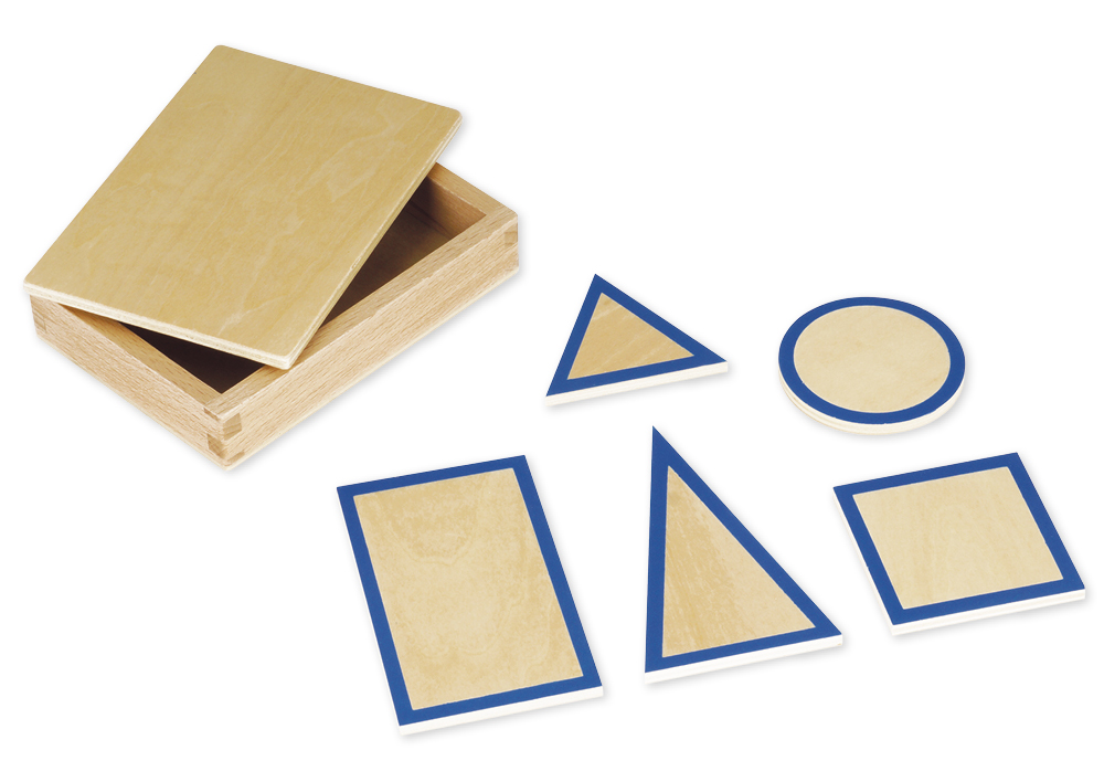 TimeTEX Geometrische Grundtäfelchen im Kasten "Montessori Premium"