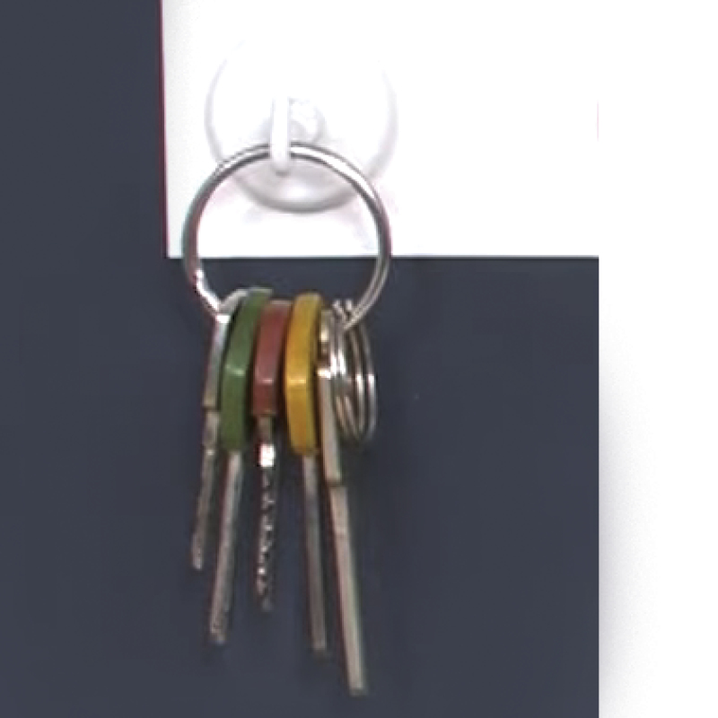 Magneethaken, 32 mm ø, wit, 5-delige set