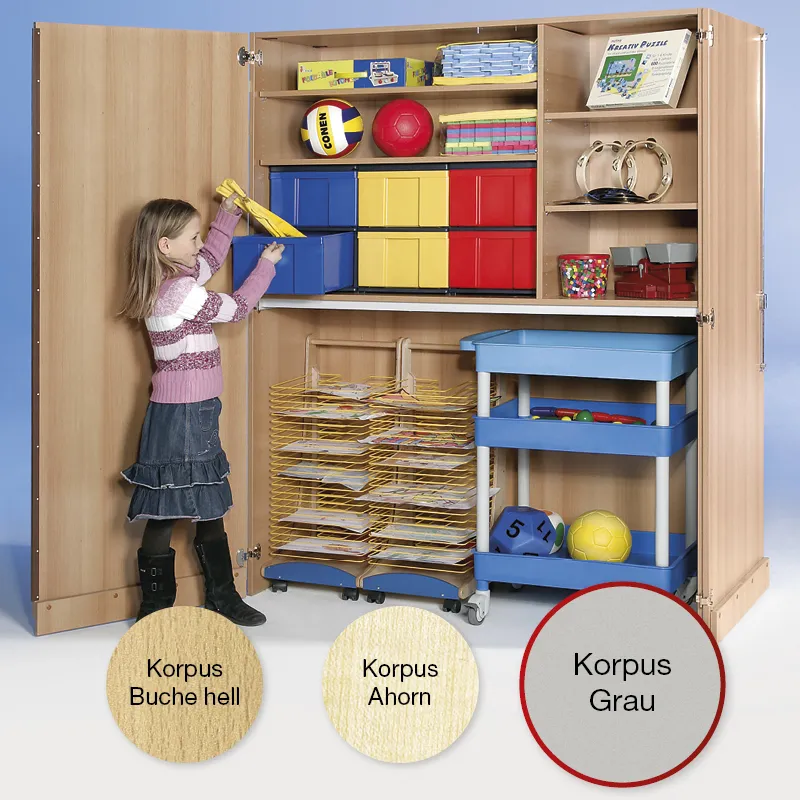 Garagen-Hochschrank XXL, Extratiefe, Trocknungswagen A3, Etagen-Wagen