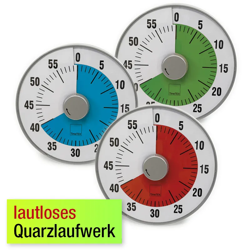 TimeTEX Zeitdauer-Uhr "lautlos" L, 19 cm ø