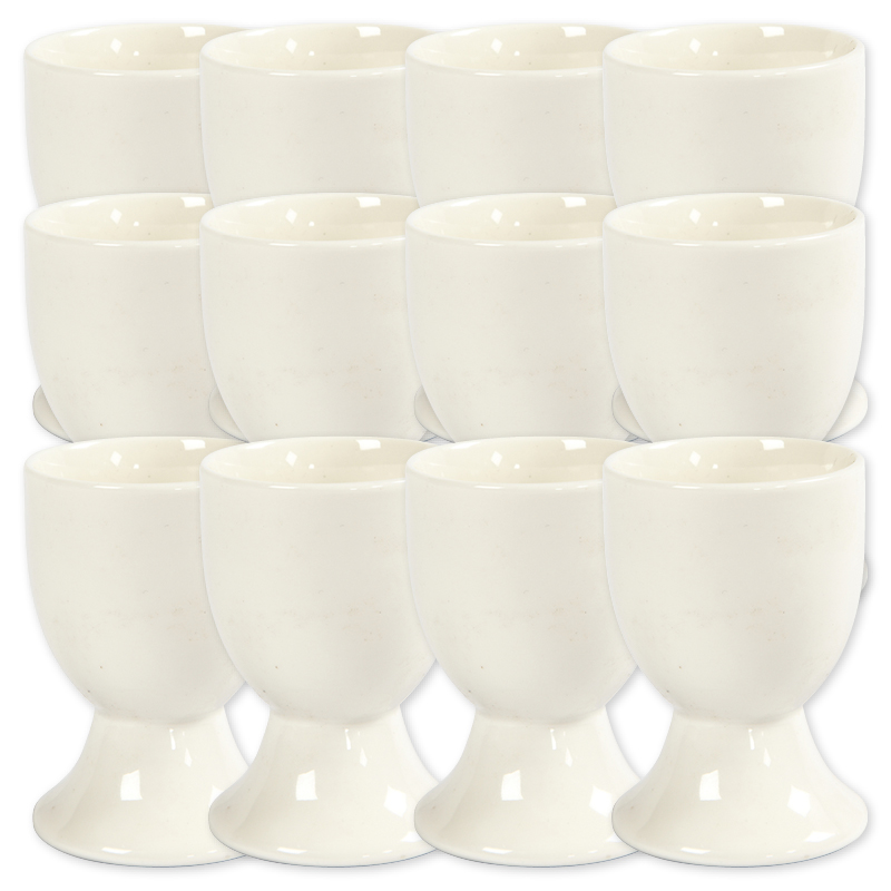 Porzellan-Eierbecher, 12 Stück