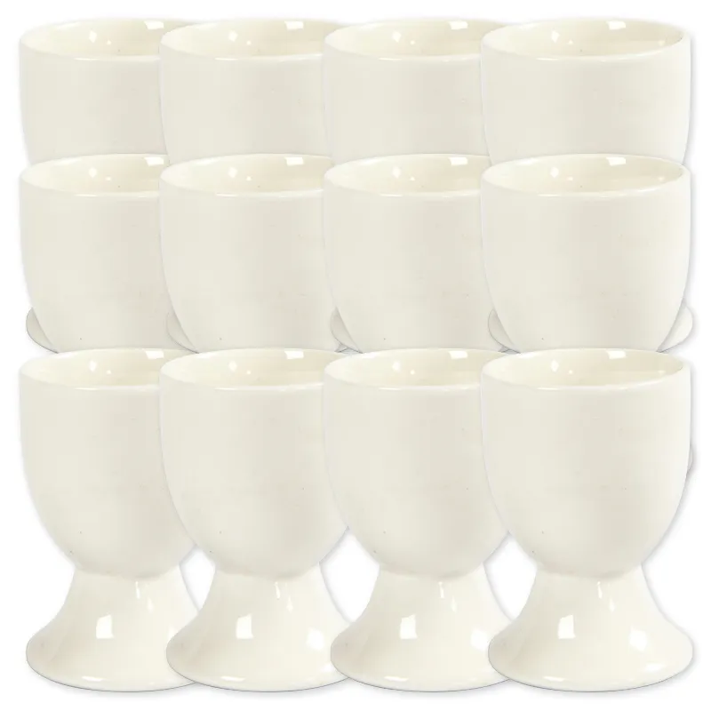 Porzellan-Eierbecher, 12 Stück