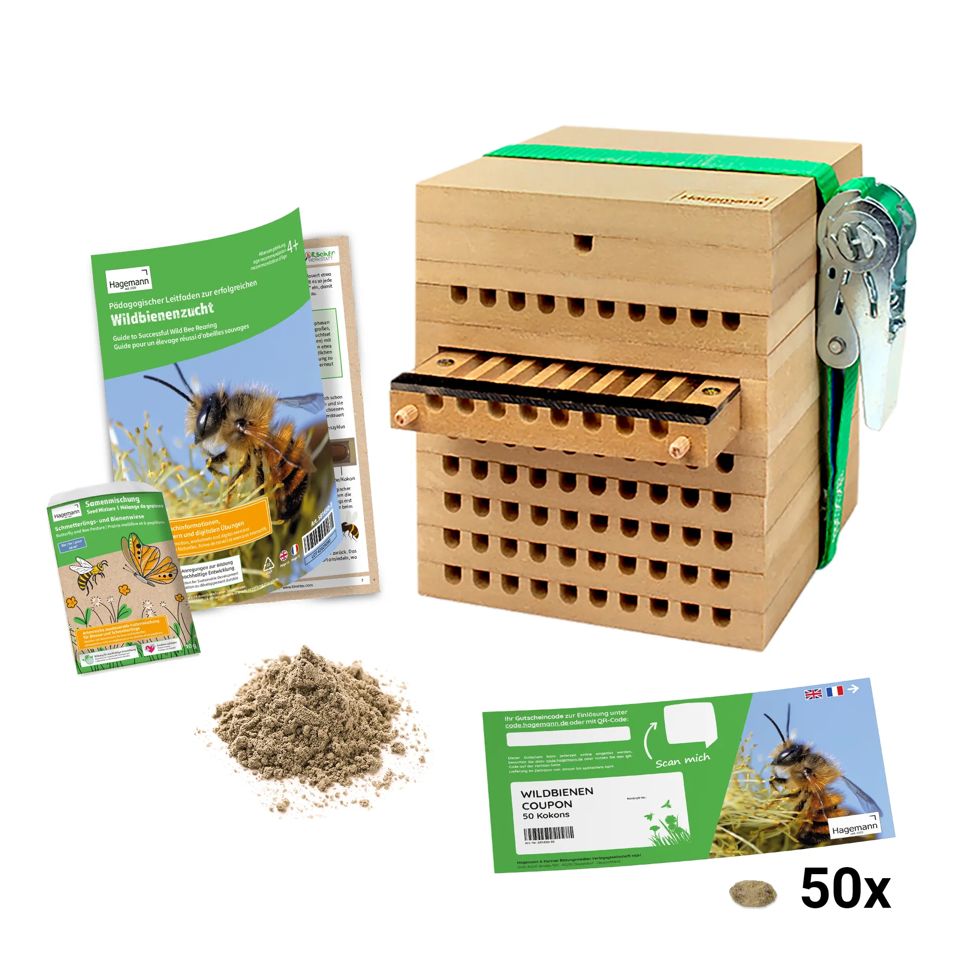 Gutschein-Set "Wildbienen", Rote Mauerbiene, 5-tlg.