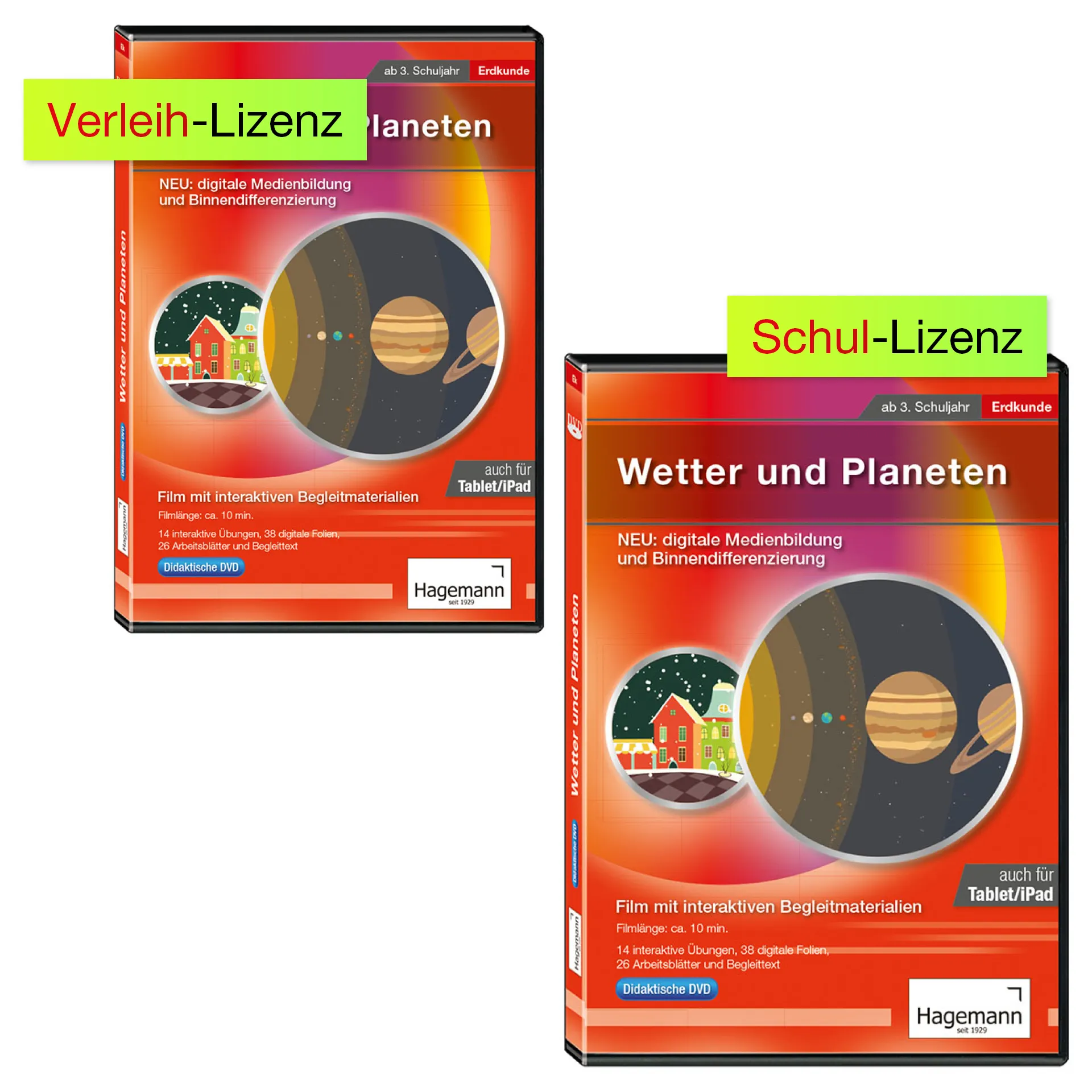 Didaktische DVD "Wetter und Planeten", tabletfähig