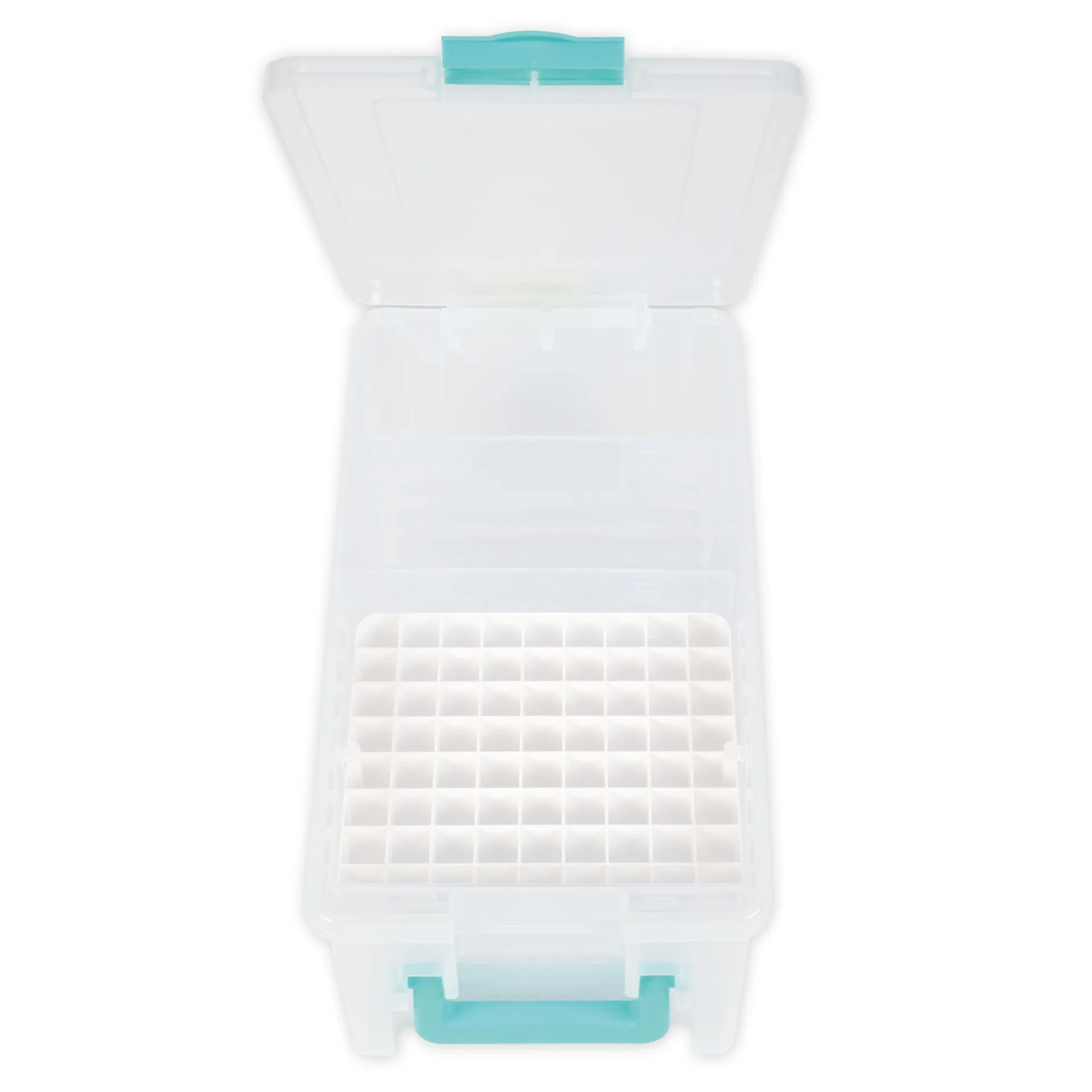 TimeTEX boks med hængslet låg og blyantindsats, transparent