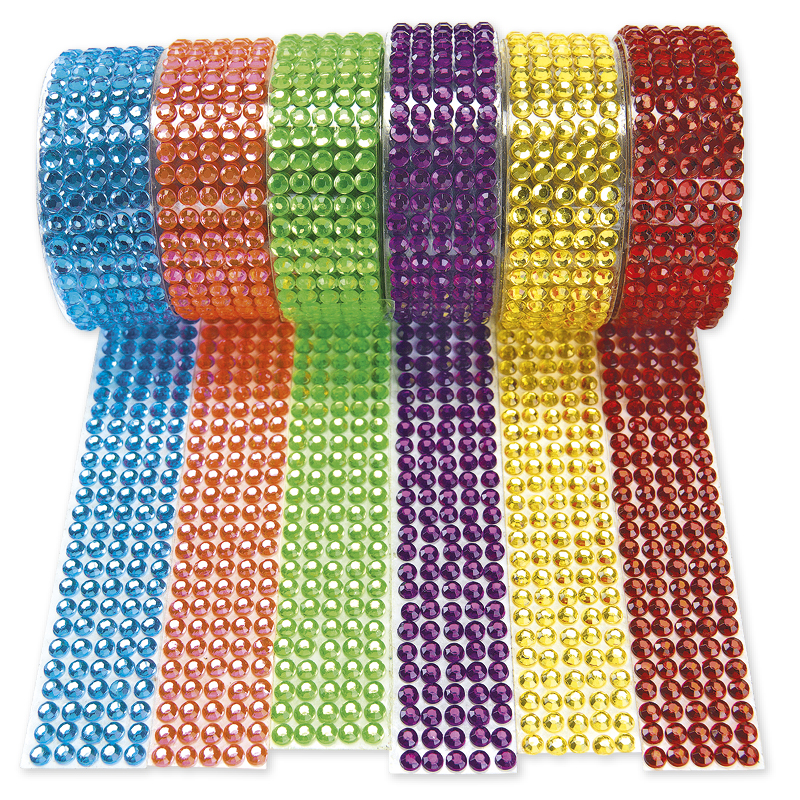 TimeTEX Glitzer-Steine, Tape, 6 Stück