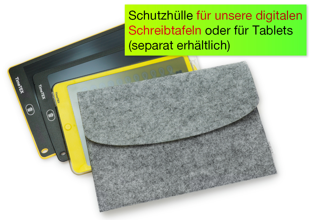 TimeTEX tablettaske i filt med lomme, 30x20 cm