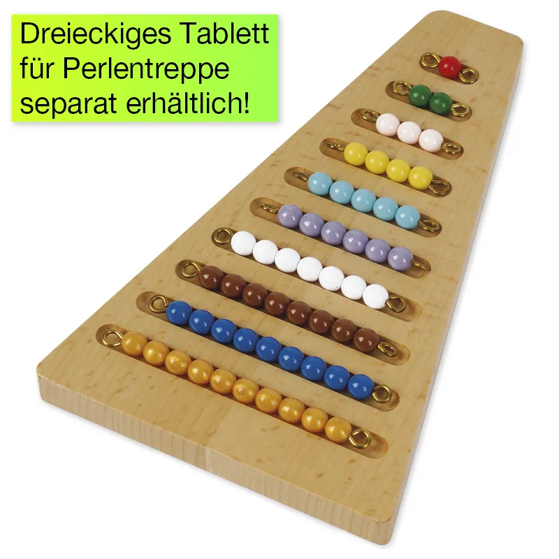 TimeTEX Farbige Perlentreppe 1-9 "Montessori Premium"