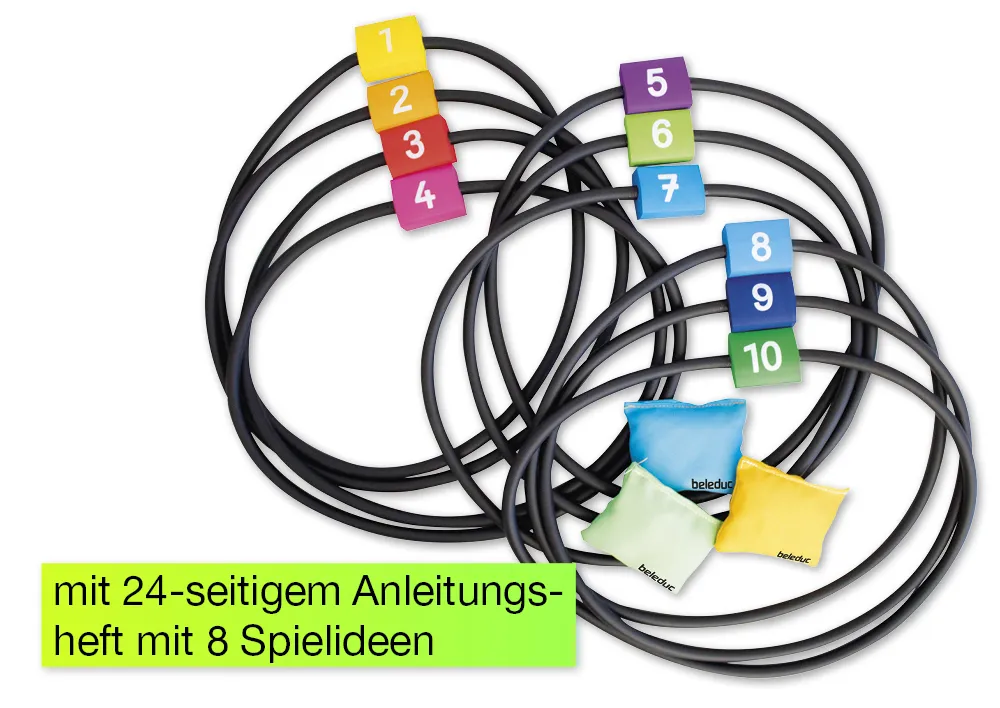 Hüpf- und Wurfspiel mit Zahlen, 15-tlg.