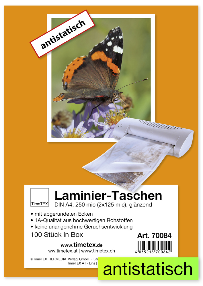 Laminier-Taschen A3 2x80 mic glänzend, 100 Stück