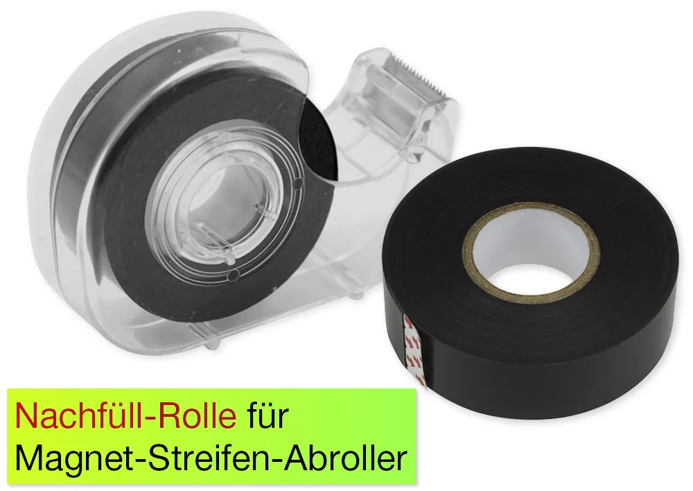 Magnettejp, självhäftande, 8 m lång, 19 mm bred