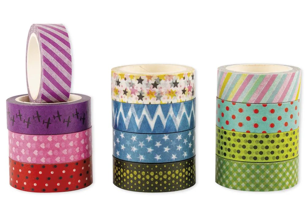 Set WASHI Tape, 12 Rollen