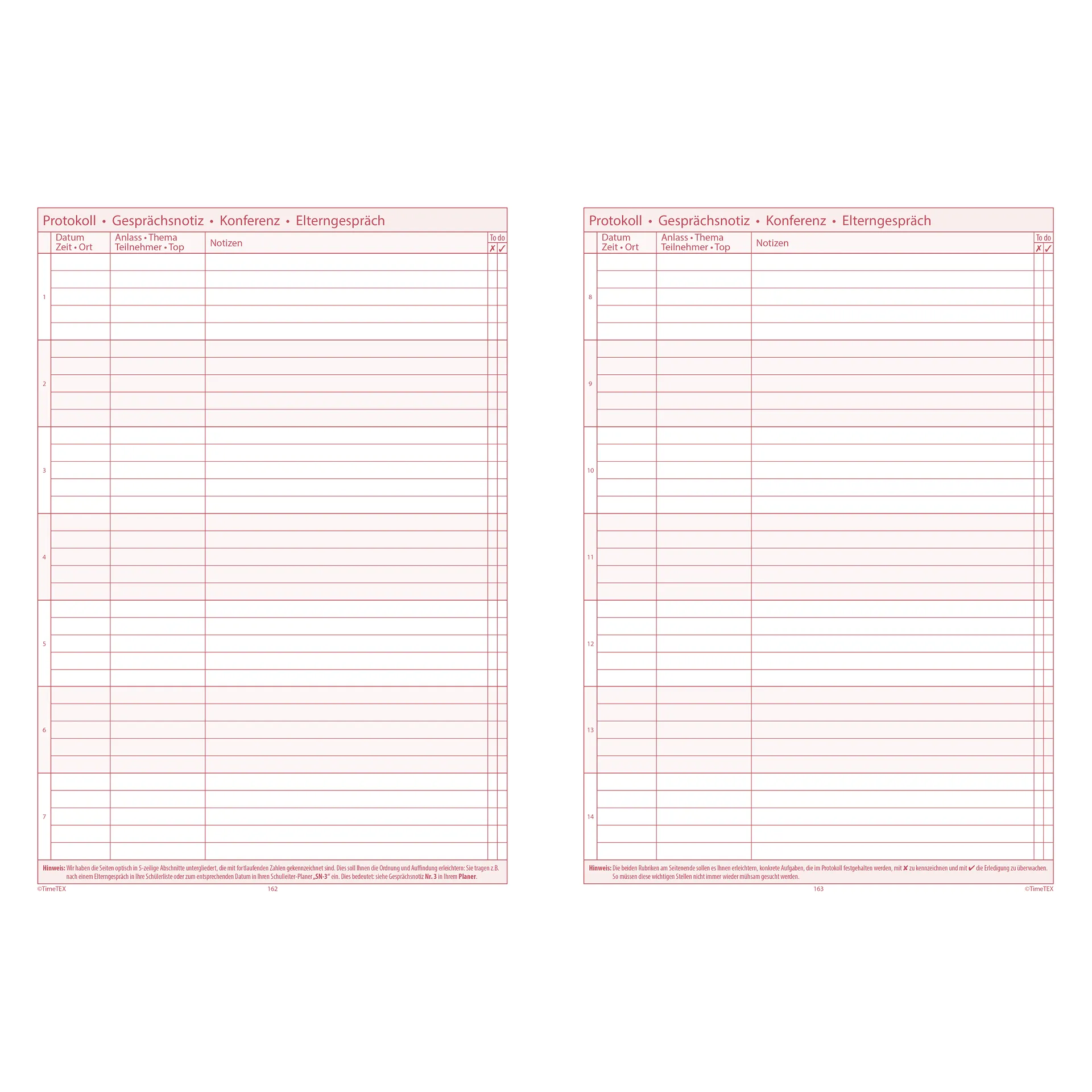 TimeTEX Referendariats-Planer "Documento lose Blatteinlage", A4