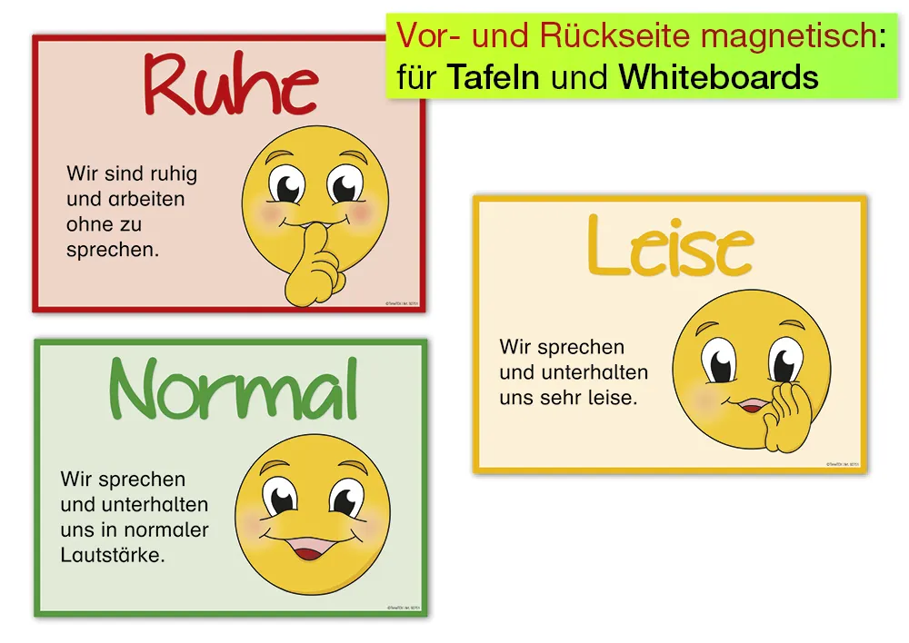 TimeTEX Magnet-Schilder "Schwätz-O-Meter" A4, doppelseitig, 3-tlg.