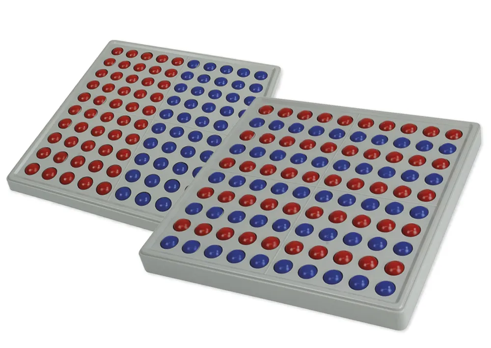 Abaco 100 ohne Zahlen, rot-blau, Zähl- und Rechenrahmen