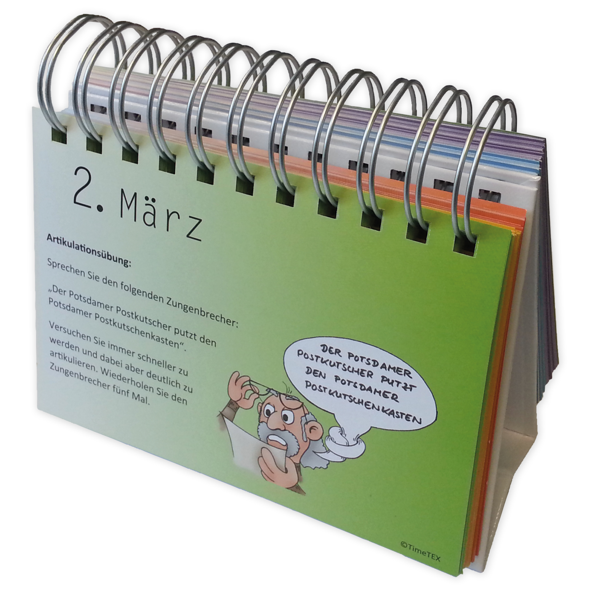 Vertikal kalender med röstövningar, A6