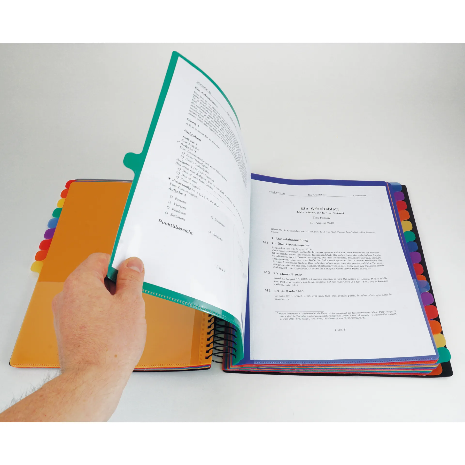 TimeTEX Tisch-Fächermappe 1-32 A4, farbig mit Verschlussgummi