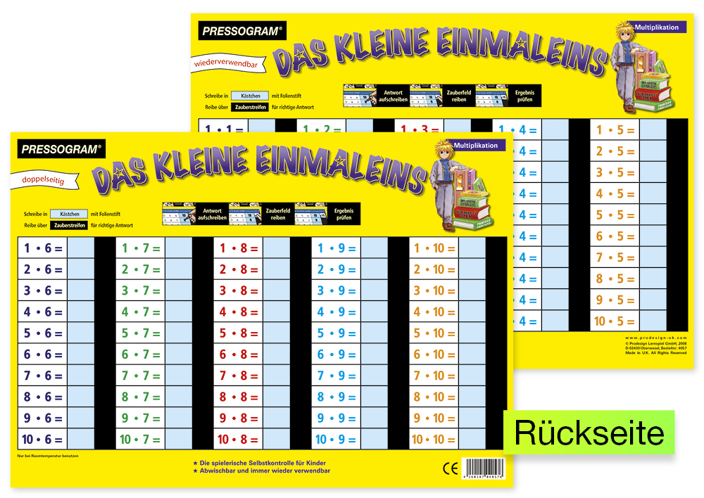 TimeTEX Zaubertafel "Mathematik" Kleines 1 x 1 TimeTEX Zaubertafel "Mathematik" Kleines 1 x 1