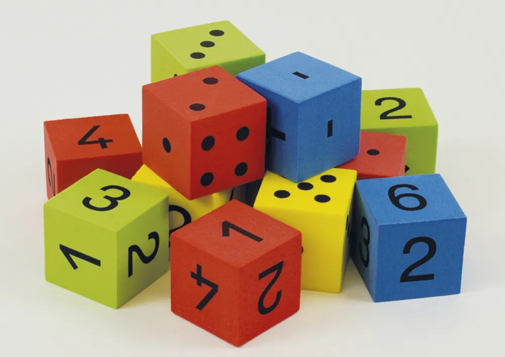 Flüster-Würfel "Mathematik", 32-tlg., 25 mm, in Dose