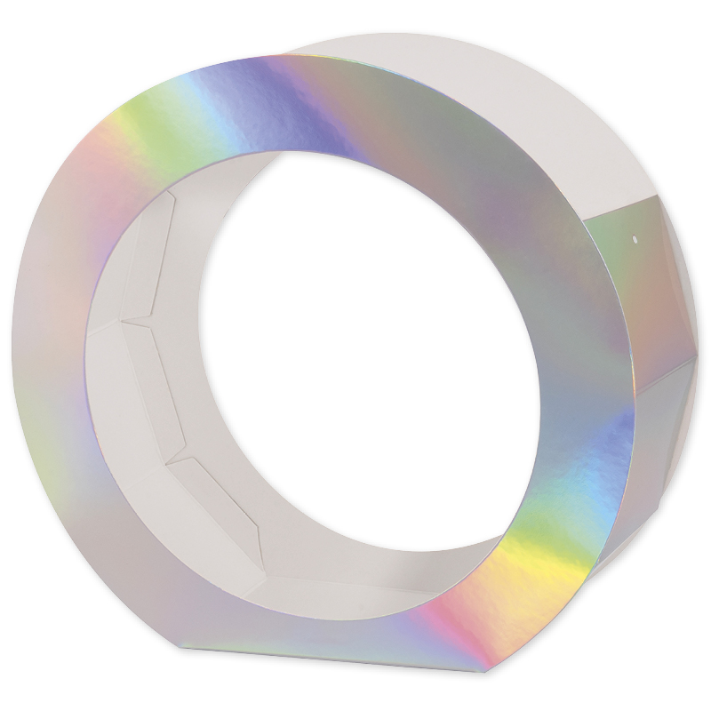 Laternen aus Metallic-Karton, 19 cm ø, 5 Stück farbig sortiert