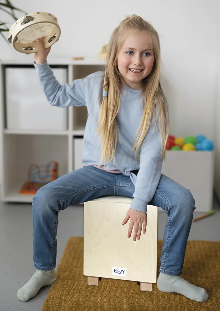 Stapelbare Cajon, Sitzhöhe 34 cm