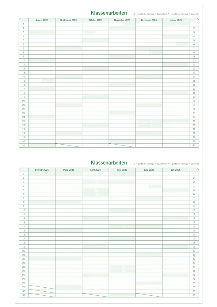s+w Unterrichts-Planer A4++ 26/27 - 6 Stunden