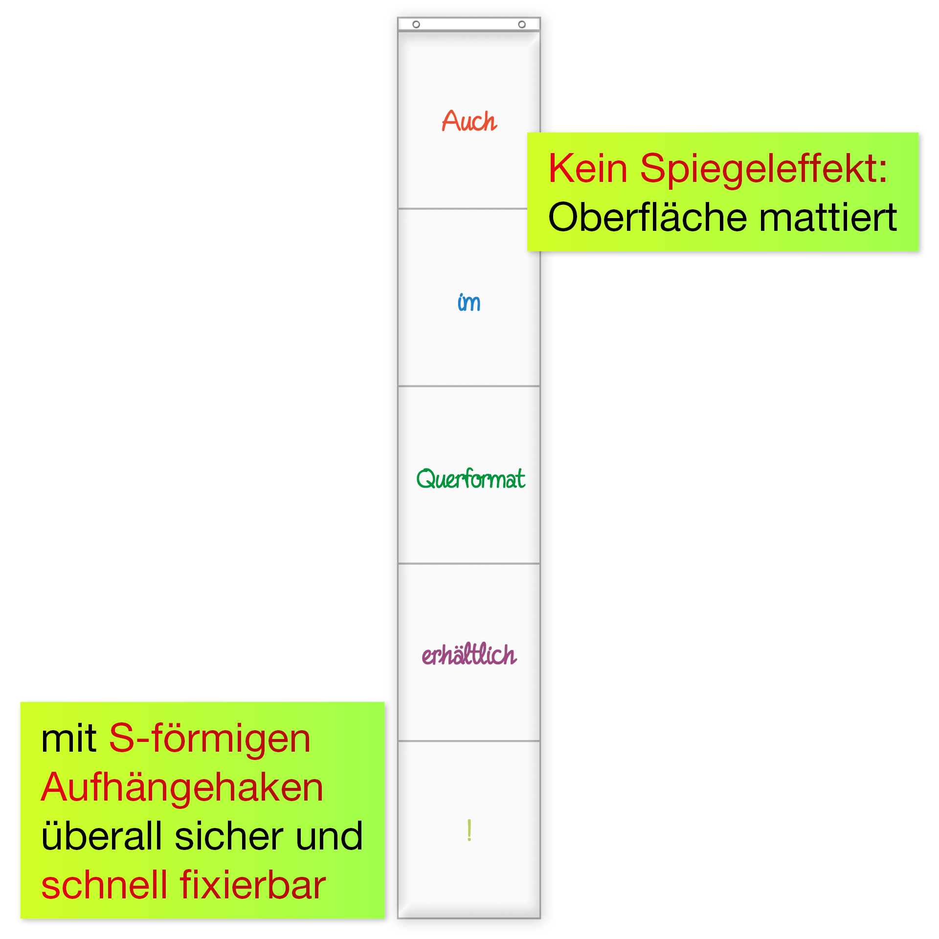 Hängfickor A4, 5 fickor i porträttformat, med krokar