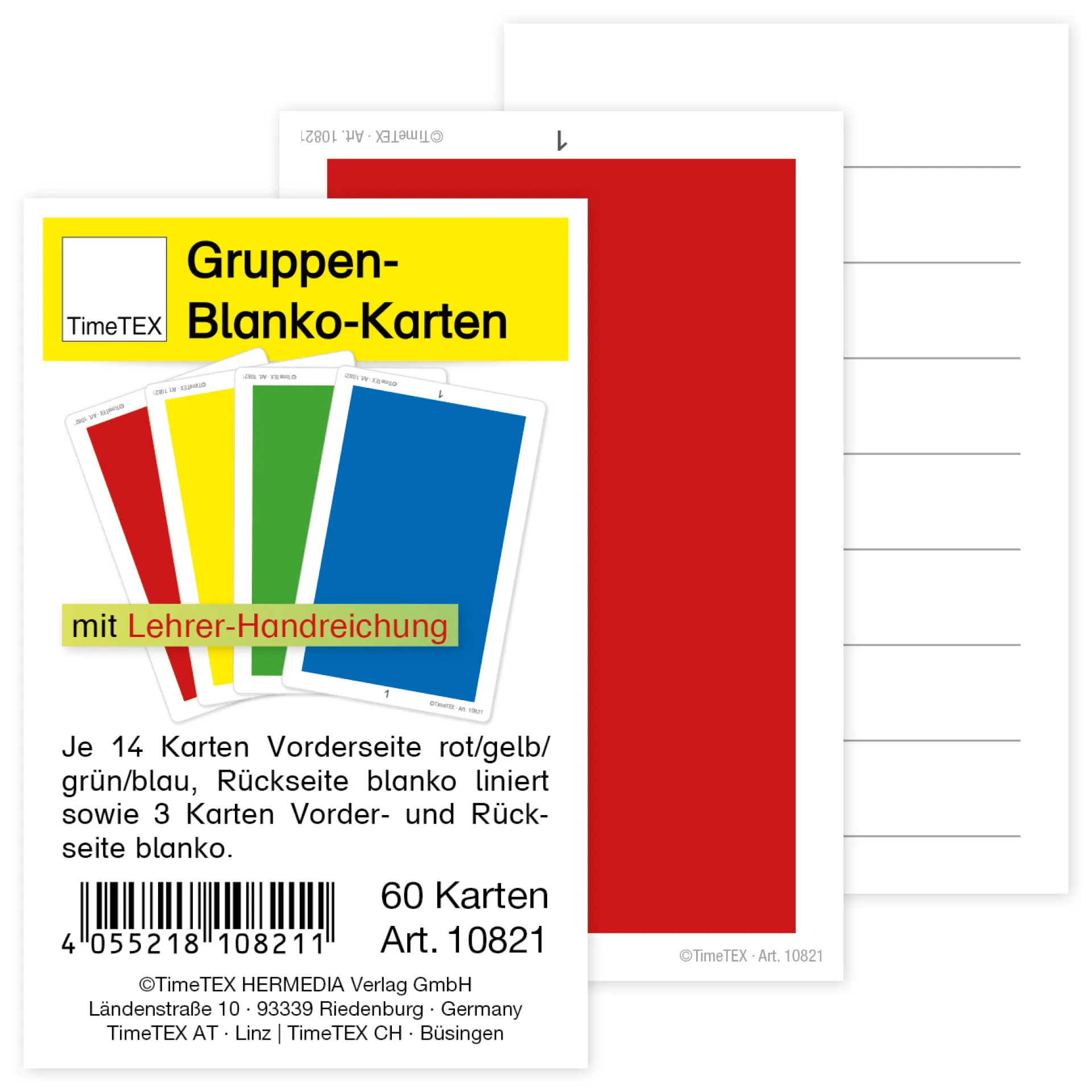 TimeTEX Gruppen-Blanko-Karten, 60-tlg. im Etui