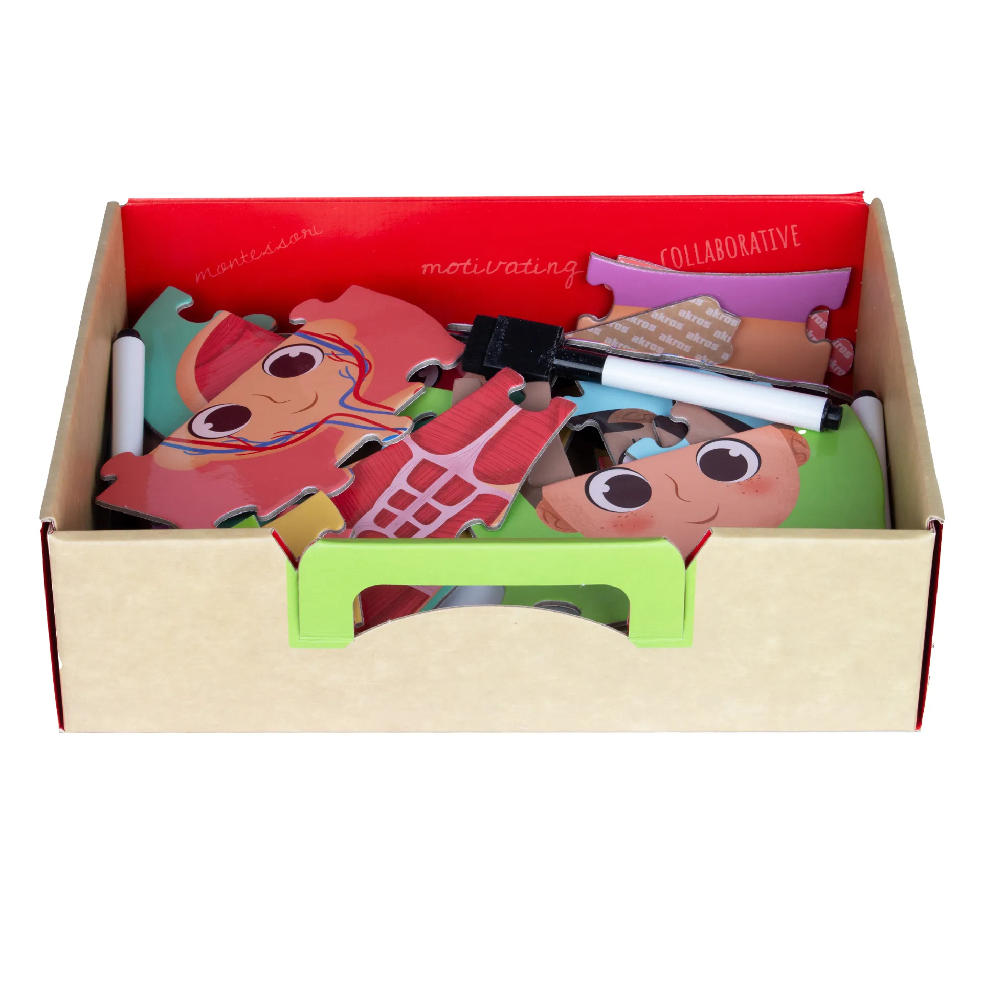 Læringsspil "Opdag din krop", 100 dele