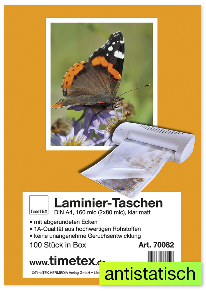 Laminier-Taschen A4 2x80 mic matt, 100 Stück