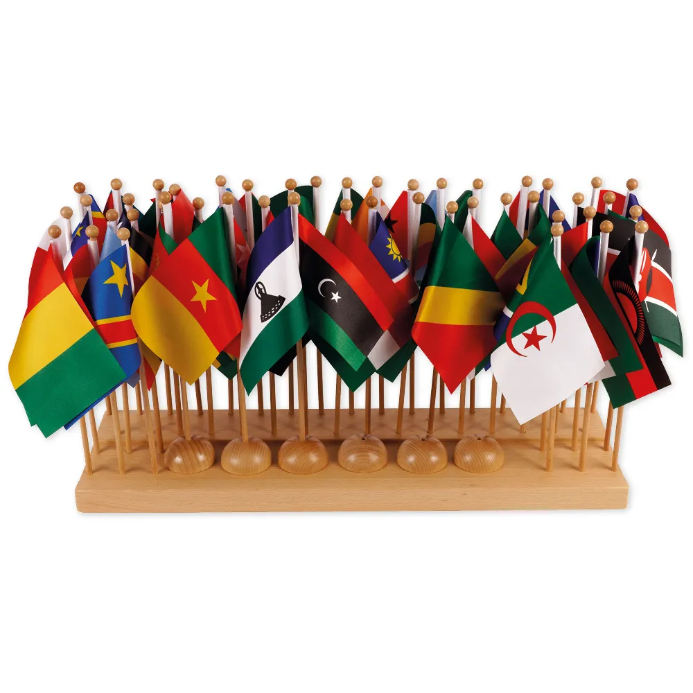TimeTEX Afrika flaggstativ "Montessori Premium"