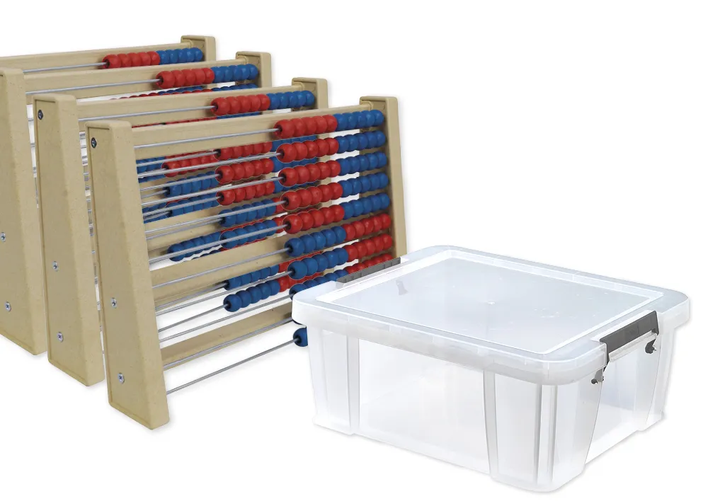 Klassensatz Rechenrahmen für 100-er Zahlenraum, 11-tlg., in Box