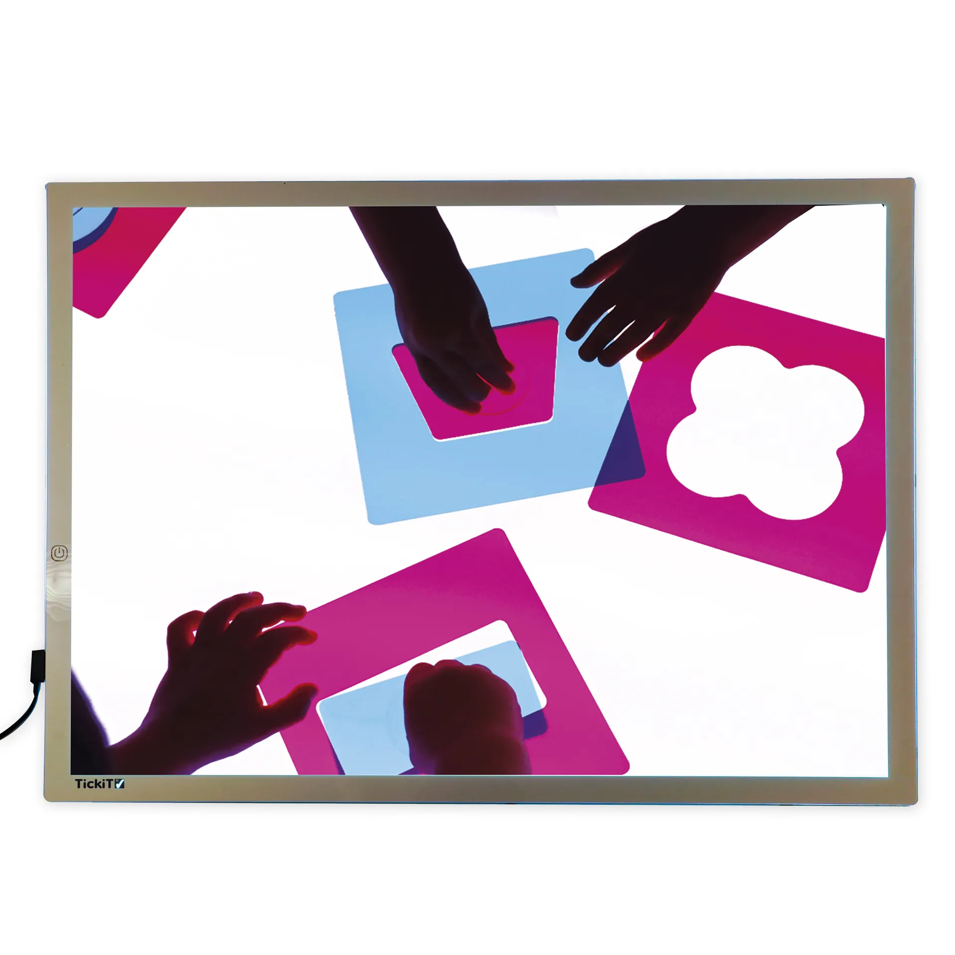 Pochoirs géométriques Montessori pour table lumineuse, 30 pcs