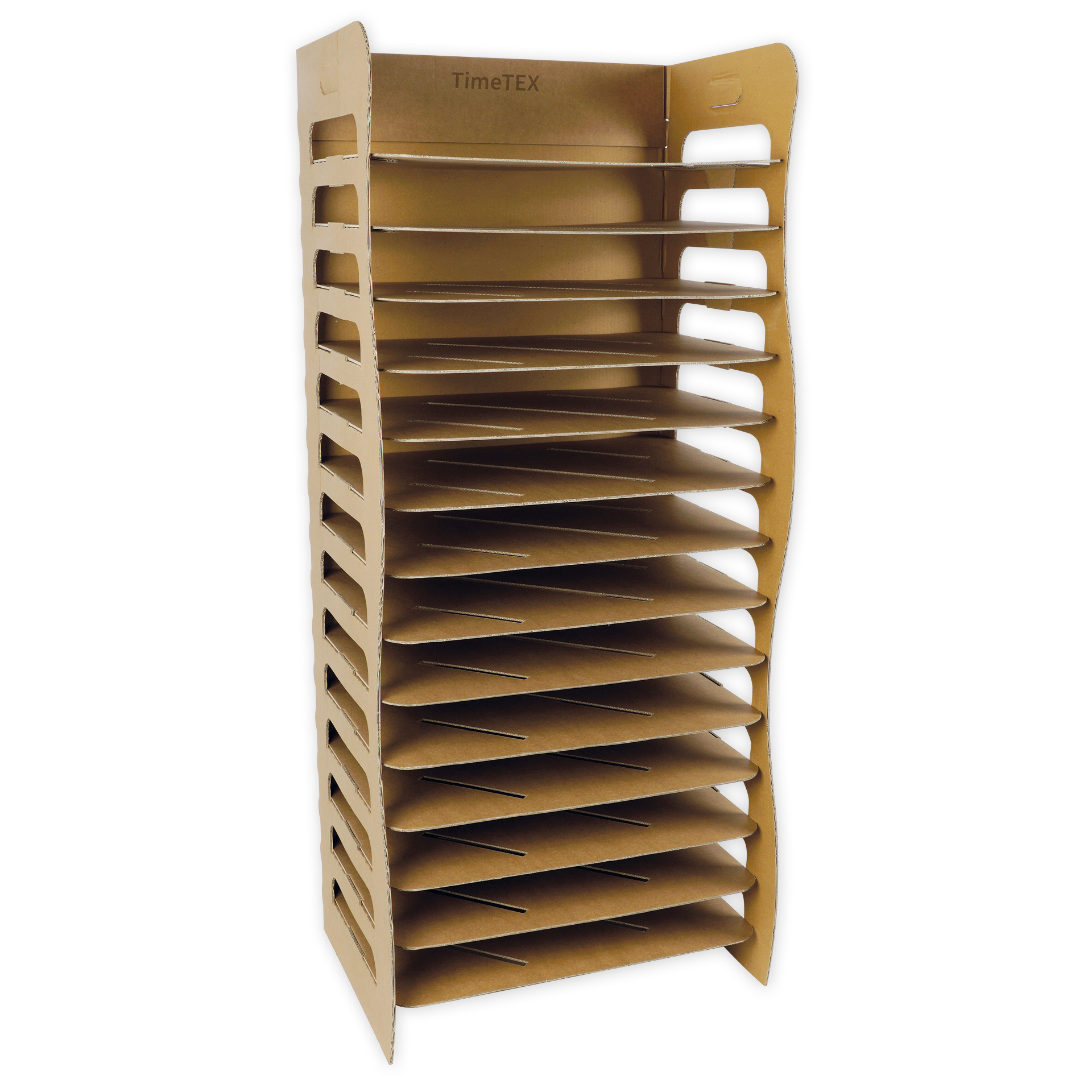 Papier-Trockenregal aus Pappe, 14 Böden, 110x47x36 cm