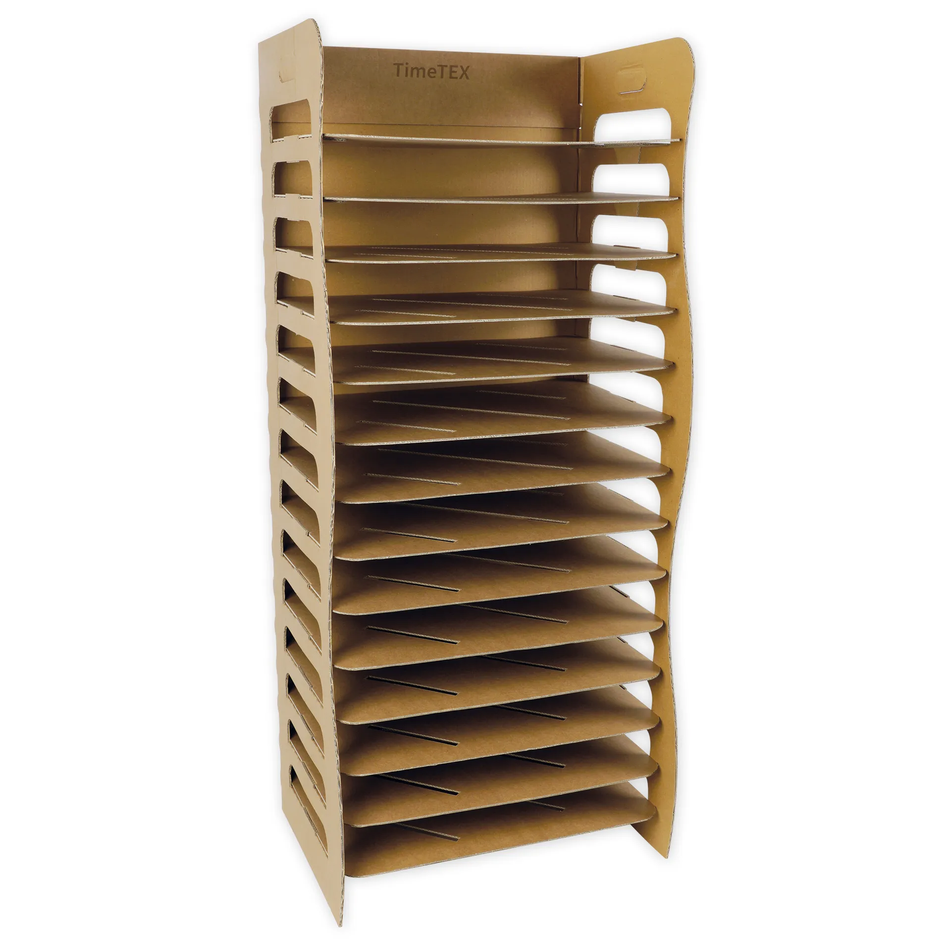 Papier-Trockenregal aus Pappe, 14 Böden, 110x47x36 cm