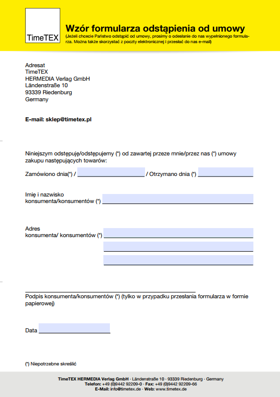 Widerrufsformular zum downlowd