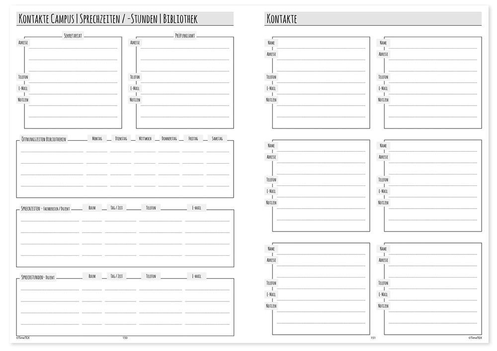 TimeTEX Semester-Planer A5