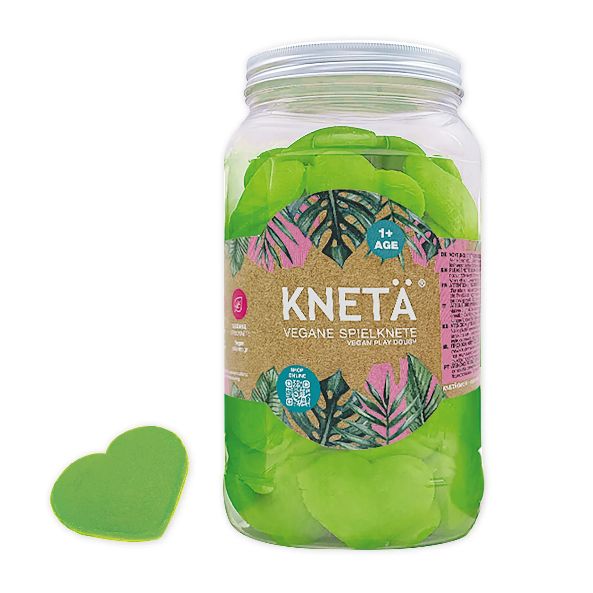 Soft-Knete "Knetä" in Herzform, vegan, 80 Stück