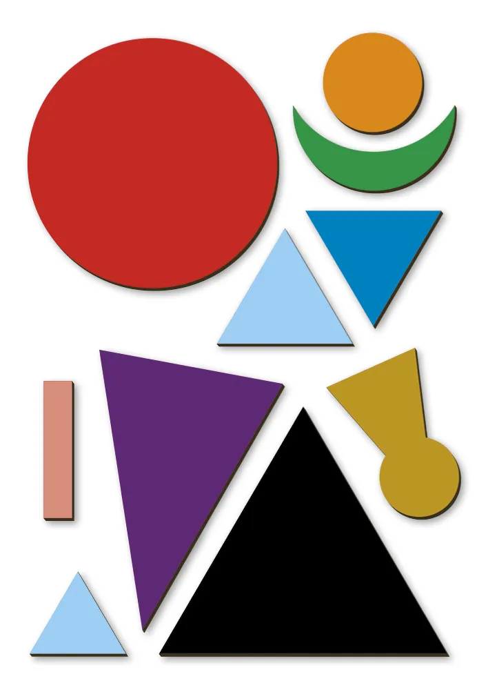 Wortarten-Symbole magnetisch, extra stark, 20-tlg. "Montessori Premium"
