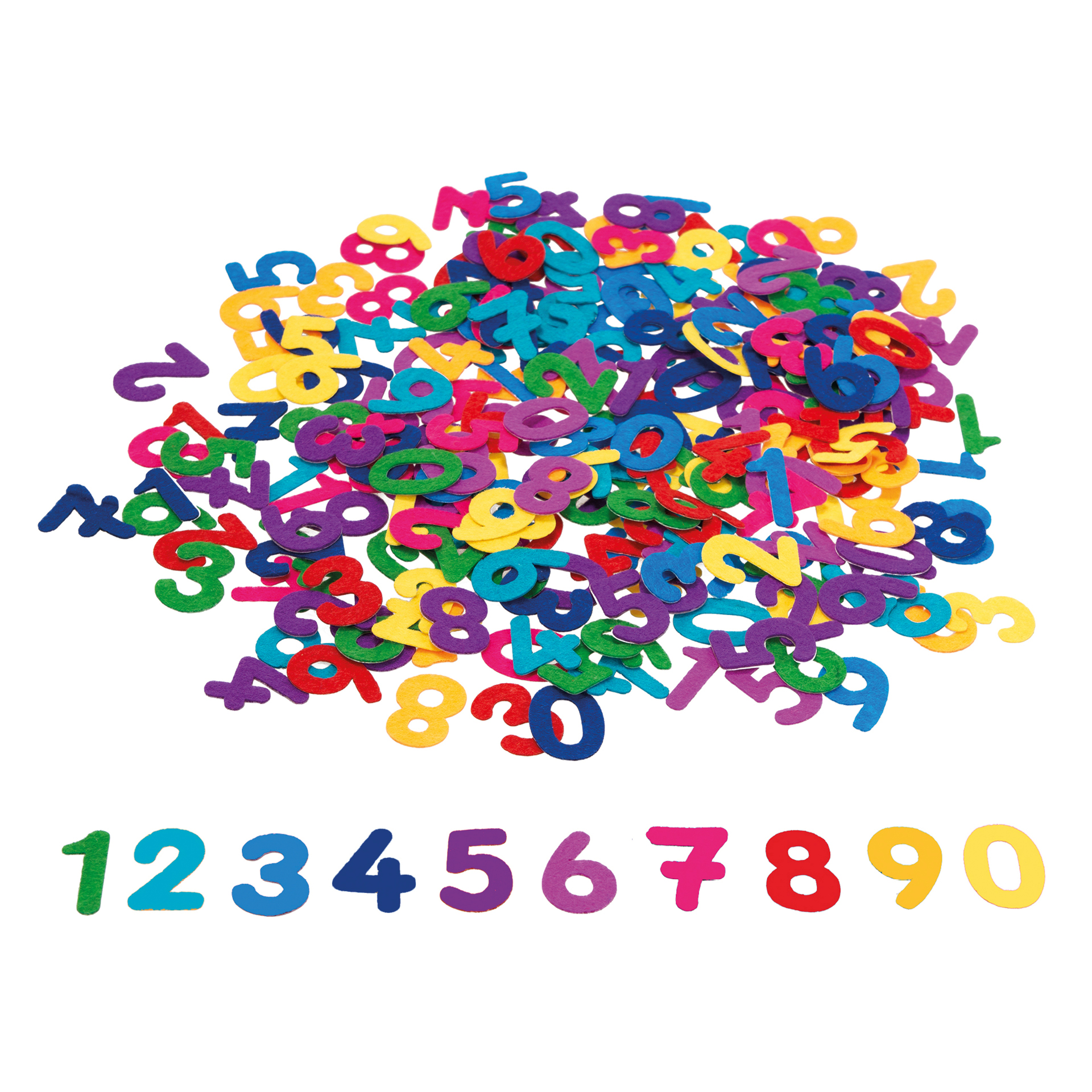 Hagemann Set Zahlen aus Filz, bunt, selbstklebend, 300 Stück