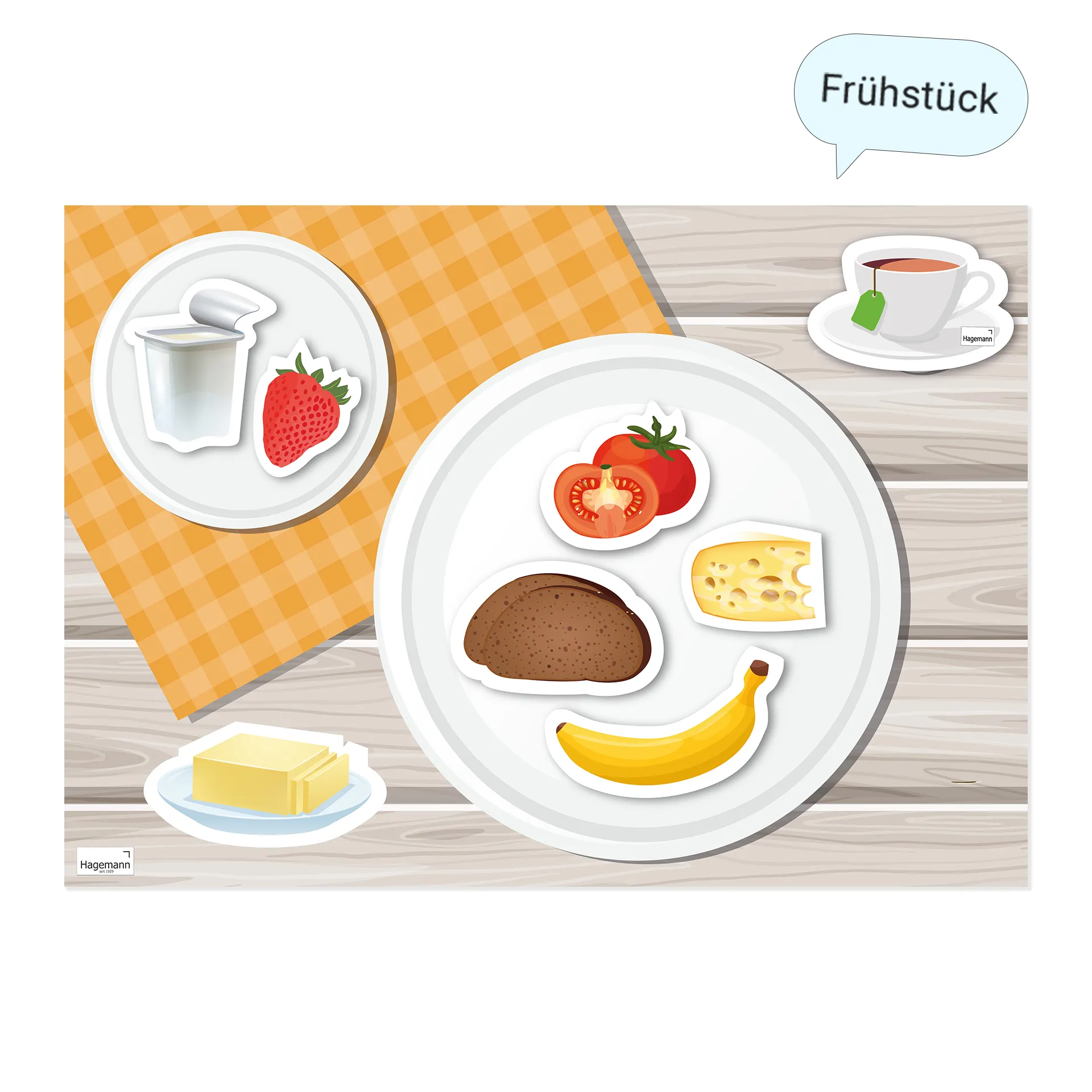 Set Gesunde Mahlzeiten mit Ernährungspyramide, magnetisch, 80-tlg.