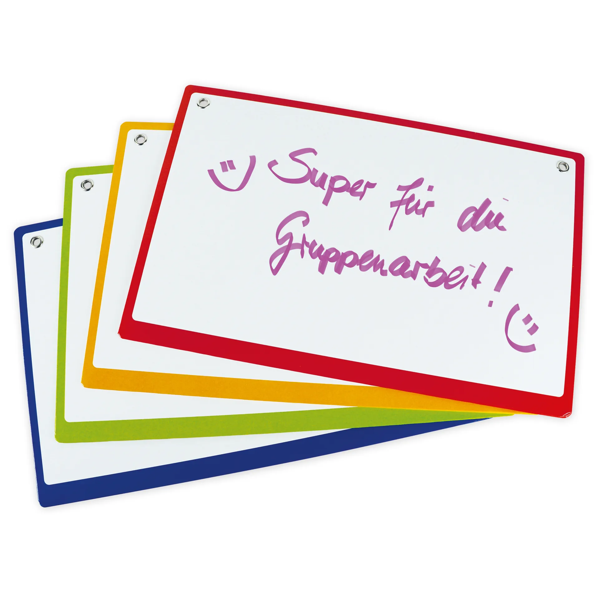 Set Gruppenarbeit-Whiteboards magnetisch, 28x43 cm, 4-tlg.